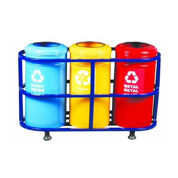 RULOPAK PROFİL STANDLI BOYALI 3 L&Uuml; GERİ D&Ouml;N&Uuml;Ş&Uuml;M &Ccedil;&Ouml;P KOVASI