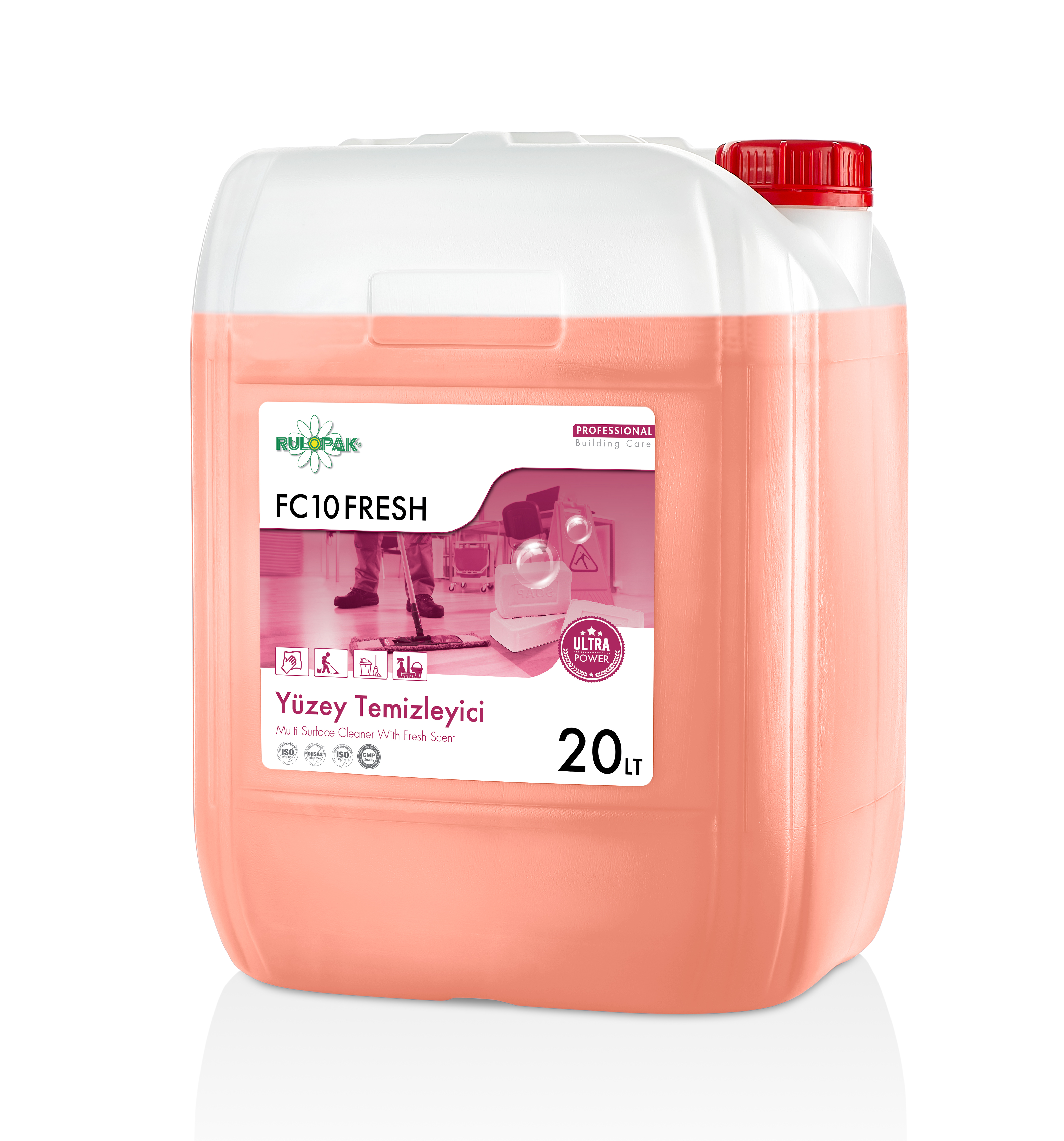 RULOPAK Y&Uuml;ZEY TEMİZLEYİCİ 20 L FRESH PARF&Uuml;ML&Uuml;