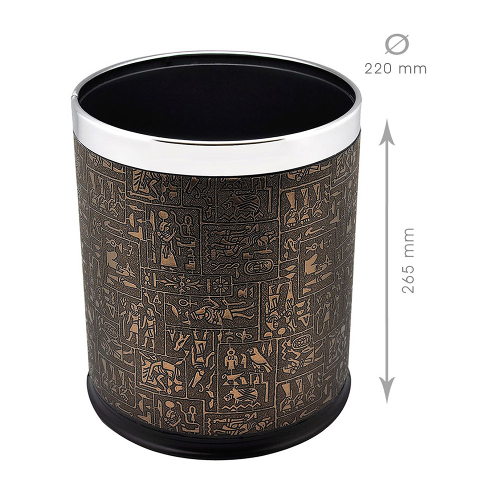 RULOPAK MİTOLOJİK DESEN DERİ KABARTMA &Ccedil;&Ouml;P KOVASI 10 L