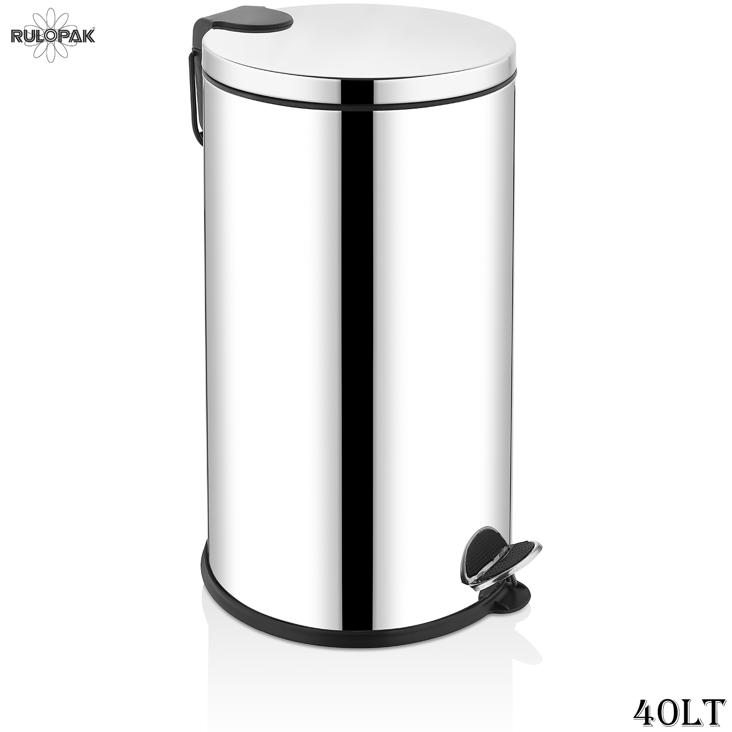 RULOPAK PEDALLI PASLANMAZ &Ccedil;&Ouml;P KOVASI 40 L