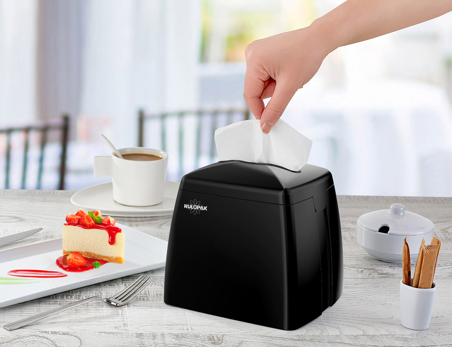 RULOPAK MASAÜSTÜ PEÇETE DİSPENSERİ