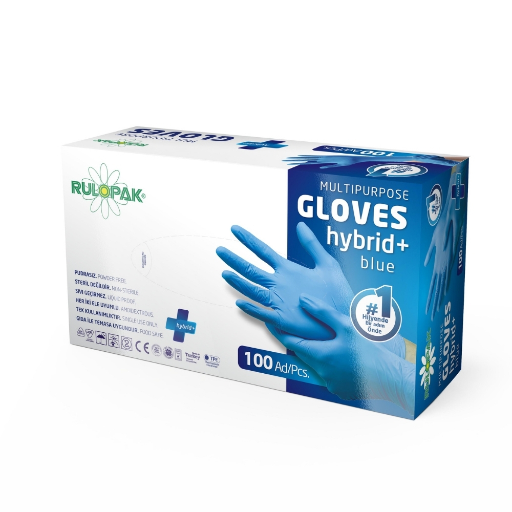 RULOPAK PE ELDİVEN S-M-L BEDEN 100 Adet (SİYAH) 